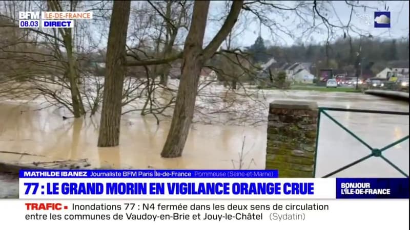 Une famille a pu être relogée au camping, révèle le maire de Pommeuse en Seine-et-Marne après la crue du Grand Morin
