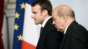 Jean-Yves Le Drian et Emmanuel Macron.