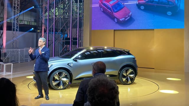 Le patron du groupe Renault, Luca de Meo, lors de l'événement e-Ways