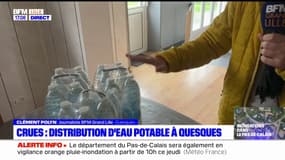 Crues: distribution d'eau potable à Quesques