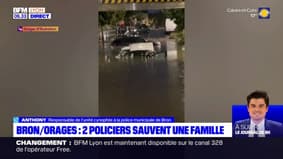 Bron: deux policiers sauvent une mère et ses deux enfants lors d'inondations causées par les orages