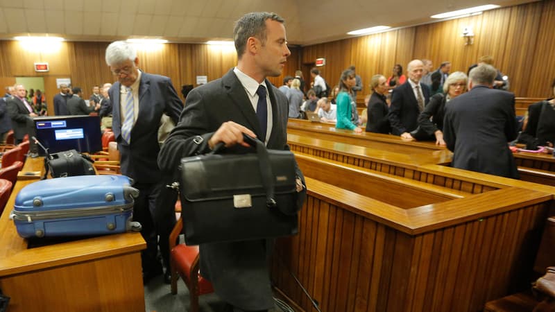 Oscar Pistorius lors de son procès le 4 mars 2014.