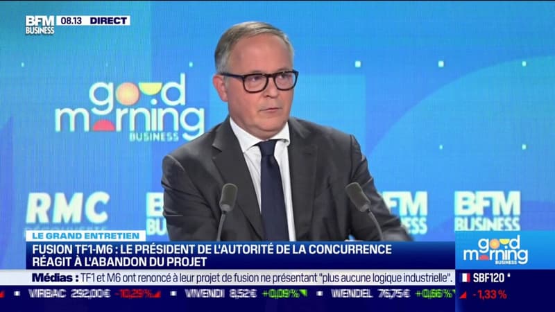 Fusion TF1-M6: le président de l'Autorité de la concurrence réagit à l'abandon du projet