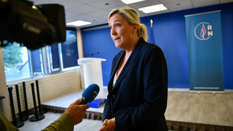 La présidente du RN Marine Le Pen, le 28 juin 2020 à Nanterre 