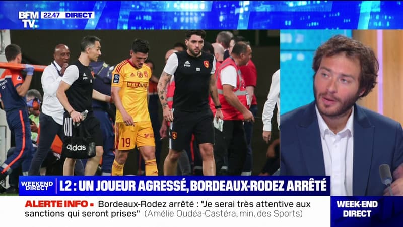 Ligue 2: ce que l'on sait de l'état de santé du joueur de Rodez agressé par un supporter bordelais