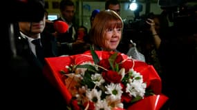 Gisèle Pelicot à sa sortie du tribunal d'Avignon le 25 novembre 2024.