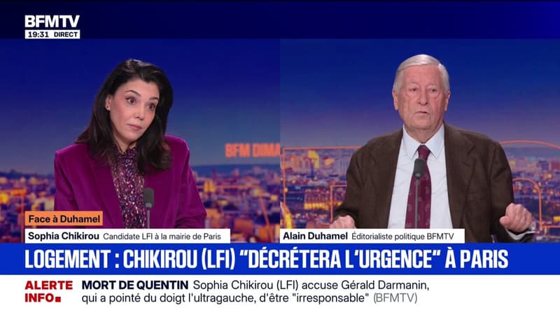 Logement: Sophia Chikirou, candidate LFI à la mairie de Paris, "décrétera l'urgence" dans la capitale
