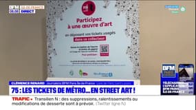 Paris: une collecte de tickets de métro pour réaliser une oeuvre de street art monumentale