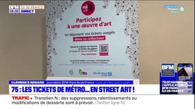 Paris: une collecte de tickets de métro pour réaliser une oeuvre de street art monumentale