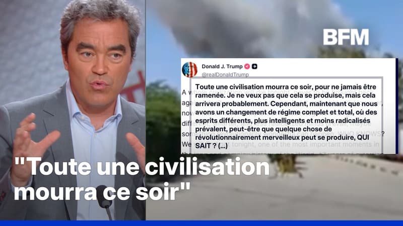 Guerre au Moyen-Orient: Donald Trump met en garde l'Iran et assure que "toute une civilisation mourra ce soir"