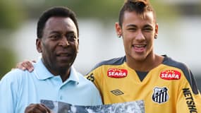 Pelé et Neymar en 2011