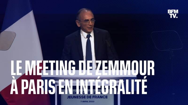 Le discours d'Éric Zemmour lors de son meeting au palais des Sports de Paris en intégralité