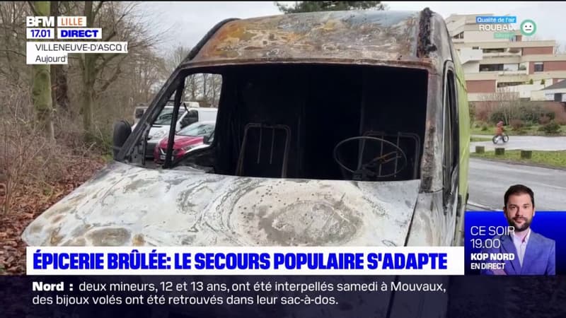 Villeneuve d'Ascq: après l'incendie de son épicerie mobile, le Secours Populaire s'adapte