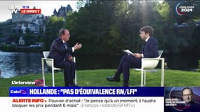 Montée de l'extrême droite: "Emmanuel Macron n'a pas tenu son rôle", estime François Hollande, candidat Nouveau Front populaire en Corrèze