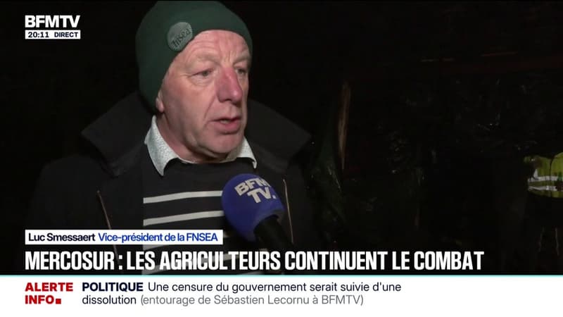 Colère agricole: "Aujourd'hui, il y a beaucoup de flou", dénonce Luc Smessaert, vice-président de la FNSEA