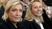 Marion Marechal et sa tante Marine Le Pen, le 15 octobre 2016 à Nice