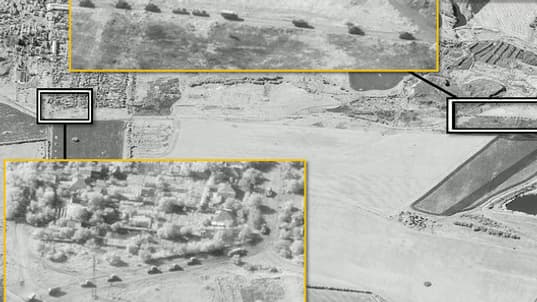 Une image satellite capturée le 21 août montre, selon l'Otan, un convoi de blindés russes dans la région de Krasnodon, dans l'Est de l'Ukraine.