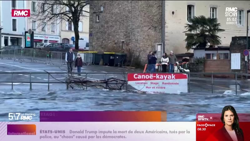 Inondations à Quimperlé : La décrue est là, mais lente