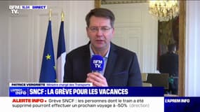 SNCF: "Je suis surpris par la grève de ce week-end" déclare Patrice Vergriete, le nouveau ministre chargé des Transports