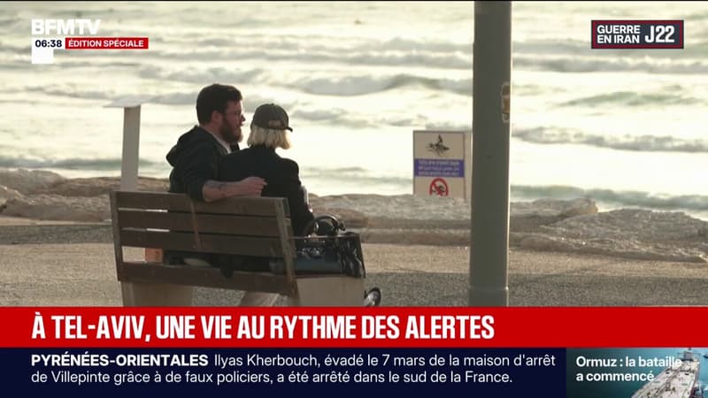 Guerre au Moyen-Orient: à Tel Aviv, une vie au rythme des alertes aux missiles