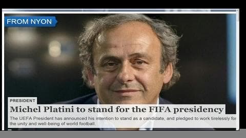 Candidature Platini à la Fifa: "Son bilan à l'UEFA n'est pas très positif"