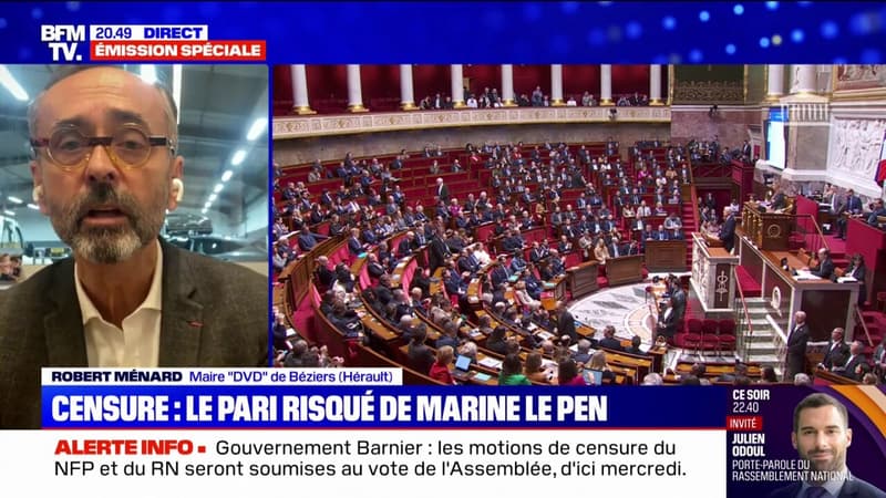 Menace de censure de Michel Barnier: Marine Le Pen 