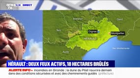 Incendies dans l'Hérault: "Plus de 100 hectares déjà partis en fumée" selon le maire de Gignac