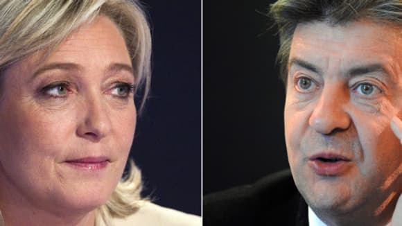 Marine Le Pen et Jean-Luc Mélenchon.