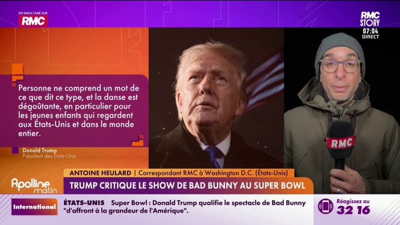 Trump critique le show de Bad Bunny au Super Bowl