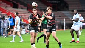 Antoine Dupont et Julien Marchand avec le Stade Toulousain