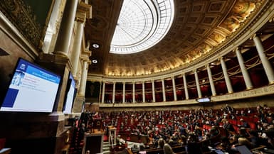 L'hémicycle de l'Assemblée nationale, le 8 novembre 2025