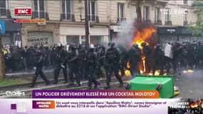 Un policier grièvement blessé par un cocktail molotov 