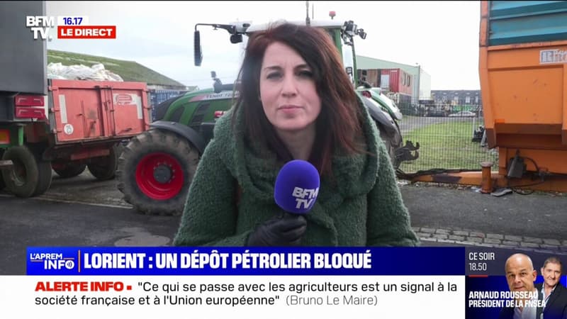 Colère des agriculteurs: un dépôt pétrolier bloqué à Lorient