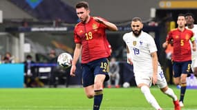 Aymeric Laporte et Karim Benzema lors de France-Espagne