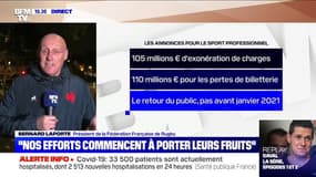 Covid-19: pour Bernard Laporte, la réunion sur les mesures dans le sport avec l'exécutif "a procuré beaucoup d'espoir"