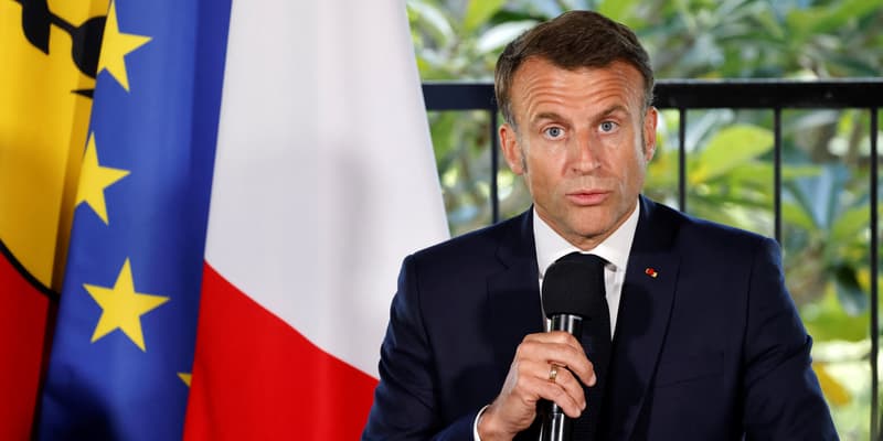 Emmanuel Macron, à Nouméa le jeudi 23 mai 2024