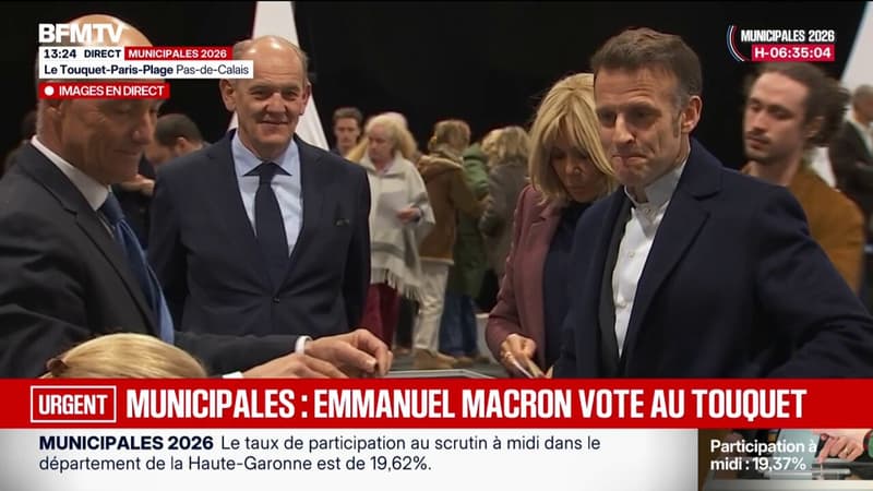 Municipales: Emmanuel et Brigitte Macron votent au Touquet