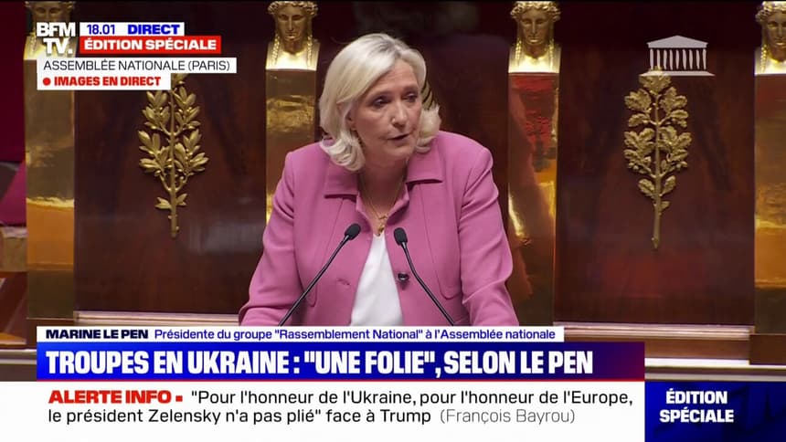 Marine Le Pen en pleine performance