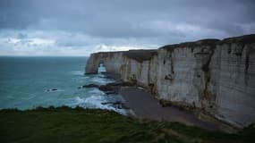 Les falaises d'Etretat, le 4 janvier 2022, en Seine-Maritime