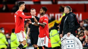 Cristiano Ronaldo est remplacé par Fred avec Manchester United.