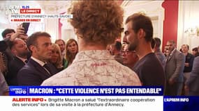 Annecy: Emmanuel Macron remercie Henri, le "héros au sac à dos" qui a fait face à l'auteur de l'agression