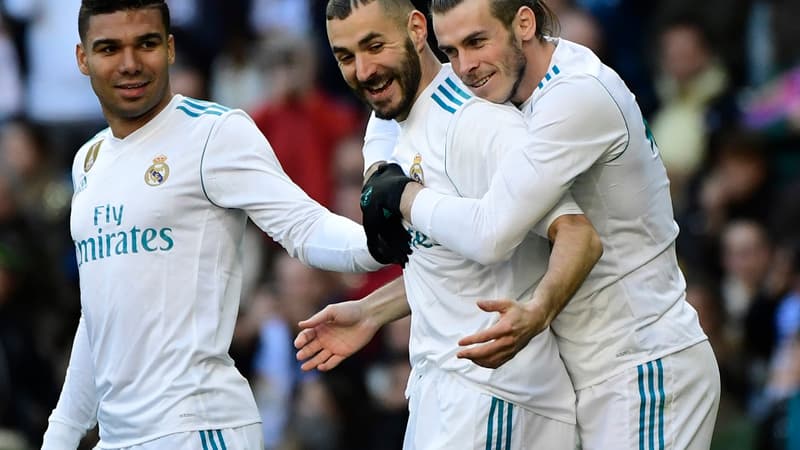 Casemiro, Karim Benzema et Gareth Bale