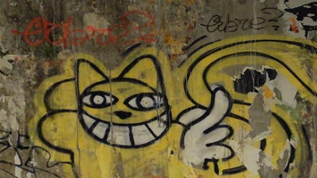 Un chat peint par le street artiste Monsieur Chat, Thoma Vuille (Photo d'illustration)