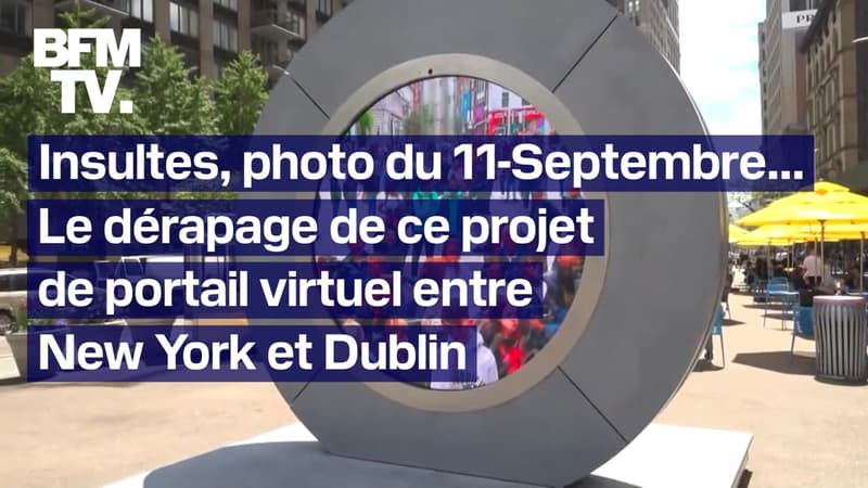Insultes, fesses, photo du 11-Septembre... Le projet artistique de portail virtuel entre New York et Dublin déraille complètement