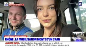 Colère des agriculteurs dans le Rhône: opération blocage sur la M6