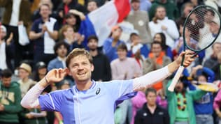 David Goffin après sa victoire contre Giovanni Mpetshi Perricard à Roland-Garros le 28 mai 2024