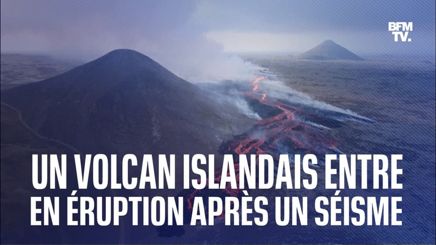 En images : Eruption d'un volcan en Islande