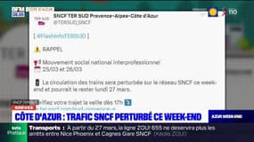 Côte d'Azur: le trafic SNFC encore perturbé ce week-end