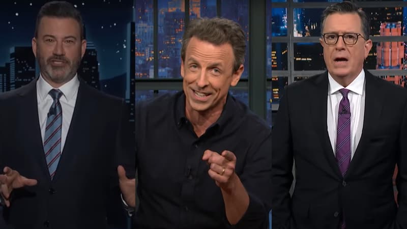 Larmes de Kimmel, colère de Colbert... Les réactions dans les talk-shows américains après la victoire de Trump