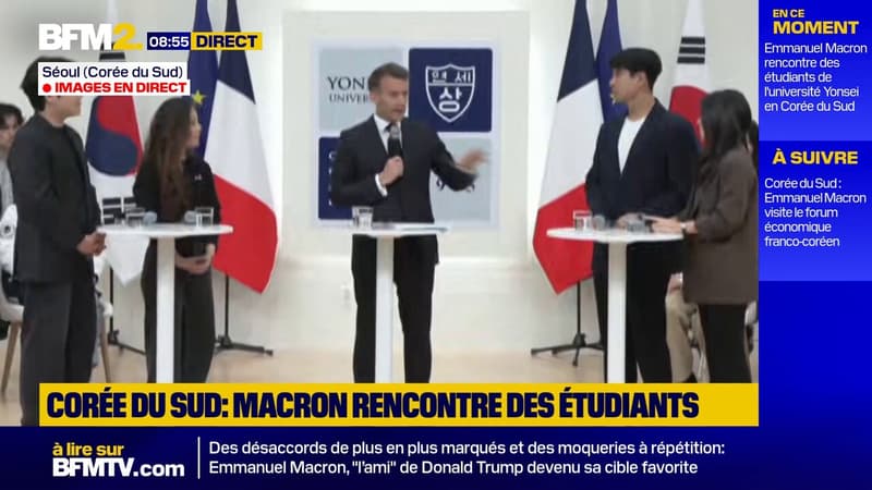 "Nous croyons au changement climatique. Nous ne considérons pas qu'il soit une idée folle", déclare Emmanuel Macron